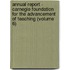 Annual Report - Carnegie Foundation for the Advancement of Teaching (Volume 6)