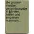 Die Grossen Meister: Gesamtausgabe In Bänden, Heften Und Einzelnen Nummern...