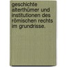 Geschichte Alterthümer und Institutionen des Römischen Rechts im Grundrisse. door Ludwig Pernice