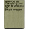 Optimierung Des Leistungsprogramms Durch Die Anwendung Von Portfolio-Konzepten by Christian Buse