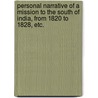 Personal narrative of a mission to the South of India, from 1820 to 1828, etc. by Elijah Hoole