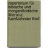 Repertorium für Biblische und Morgenländische Litteratur, fuenfzehnder Theil