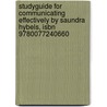 Studyguide For Communicating Effectively By Saundra Hybels, Isbn 9780077240660 door Cram101 Textbook Reviews