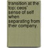 Transition at the Top: Ceos' Sense of Self When Separating from Their Company.