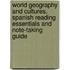 World Geography and Cultures, Spanish Reading Essentials and Note-Taking Guide