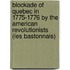 Blockade of Quebec in 1775-1776 by the American Revolutionists (les Bastonnais)