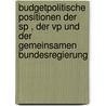 Budgetpolitische Positionen Der Sp , Der Vp Und Der Gemeinsamen Bundesregierung door Michael Bernhard Pany