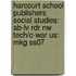 Harcourt School Publishers Social Studies: Ab-Lv Rdr Nw Tech/C-War Us: Mkg Ss07
