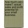 How Much Can I Make?: Actual Sales And Profit Potential For Your Small Business door Robert E. Bond