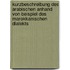 Kurzbeschreibung des Arabischen anhand von Beispiel des marokkanischen Dialekts