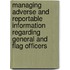 Managing Adverse and Reportable Information Regarding General and Flag Officers