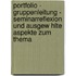 Portfolio - Gruppenleitung - Seminarreflexion Und Ausgew Hlte Aspekte Zum Thema