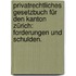 Privatrechtliches Gesetzbuch für den Kanton Zürich: Forderungen und Schulden.