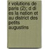 R Volutions de Paris (2); D Di Es La Nation Et Au District Des Petits Augustins