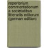 Repertorium Commentationum a Societatibus Litterariis Editorum (German Edition)