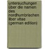 Untersuchungen über die Namen des nordhumbrischen Liber vitae (German Edition)