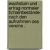 Wachstum und Ertrag normaler Fichtenbestände: Nach den Aufnahmen des Vereins .
