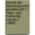 Bericht Der Oberhessischen Gesellschaft F R Natur- Und Heilkunde Volume 7 (1859)