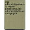 Das Erkenntnisproblem in Hegels Philosophie, die Erkenntniskritik als Metaphysik by Phalén