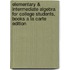 Elementary & Intermediate Algebra for College Students, Books a la Carte Edition