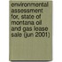 Environmental Assessment For, State of Montana Oil and Gas Lease Sale (Jun 2001)
