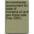 Environmental Assessment For, State of Montana Oil and Gas Lease Sale (Mar 2001)