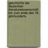 Geschichte der deutschen Literaturwissenschaft bis zum Ende des 18. Jahrhunderts by Lempicki