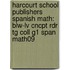 Harcourt School Publishers Spanish Math: Blw-Lv Cncpt Rdr Tg Coll G1 Span Math09