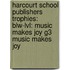 Harcourt School Publishers Trophies: Blw-Lvl: Music Makes Joy G3 Music Makes Joy