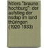 Hitlers "braune Hochburg": Der Aufstieg Der Nsdap Im Land Thüringen (1920-1933)