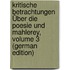 Kritische Betrachtungen Über Die Poesie Und Mahlerey, Volume 3 (German Edition)
