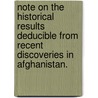 Note on the Historical Results Deducible from Recent Discoveries in Afghanistan. door Henry Thoby Prinsep