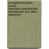 Prolegomena eines neuen hebräisch-aramäischen wörterbuchs zum alten testament door Delitzsch Friedrich