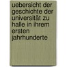 Uebersicht der Geschichte der Universität zu Halle in ihrem ersten Jahrhunderte by Christian Förster Johann