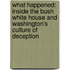 What Happened: Inside The Bush White House And Washington's Culture Of Deception