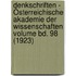 Denkschriften - Österreichische Akademie der Wissenschaften Volume bd. 98 (1923)