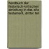 Handbuch der historisch-kritischen Einleitung in das alte Testament, Dritter Teil