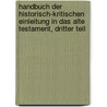 Handbuch der historisch-kritischen Einleitung in das alte Testament, Dritter Teil door Heinrich Andreas C. Havernick