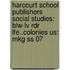 Harcourt School Publishers Social Studies: Blw-Lv Rdr Lfe..Colonies Us: Mkg Ss 07