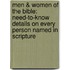 Men & Women of the Bible: Need-To-Know Details on Every Person Named in Scripture