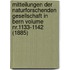 Mitteilungen Der Naturforschenden Gesellschaft In Bern Volume Nr.1133-1142 (1885)