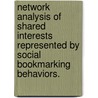 Network Analysis of Shared Interests Represented by Social Bookmarking Behaviors. door Jung Sun Oh