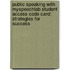 Public Speaking with MySpeechLab Student Access Code Card: Strategies for Success