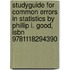 Studyguide For Common Errors In Statistics By Phillip I. Good, Isbn 9781118294390