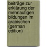 Beiträge Zur Erklärung Der Mehrlautigen Bildungen Im Arabischen (German Edition) door Fraenkel Siegmund