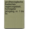 Großherzoglische Badisches Regierungsblatt, Fünfzigster Jahrgang, Nr. 1 Bis Lvi. door Statutes Baden. Laws