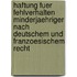 Haftung Fuer Fehlverhalten Minderjaehriger Nach Deutschem Und Franzoesischem Recht