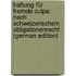 Haftung Für Fremde Culpa: Nach Schweizerischem Obligationenrecht (German Edition)