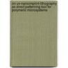 On Uv-nanoimprint-lithography As Direct Patterning Tool For Polymeric Microsystems door Robert Kirchner
