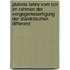 Platons Lehre Vom Ich Im Rahmen Der Vergegenwaertigung Der Dialektischen Differenz